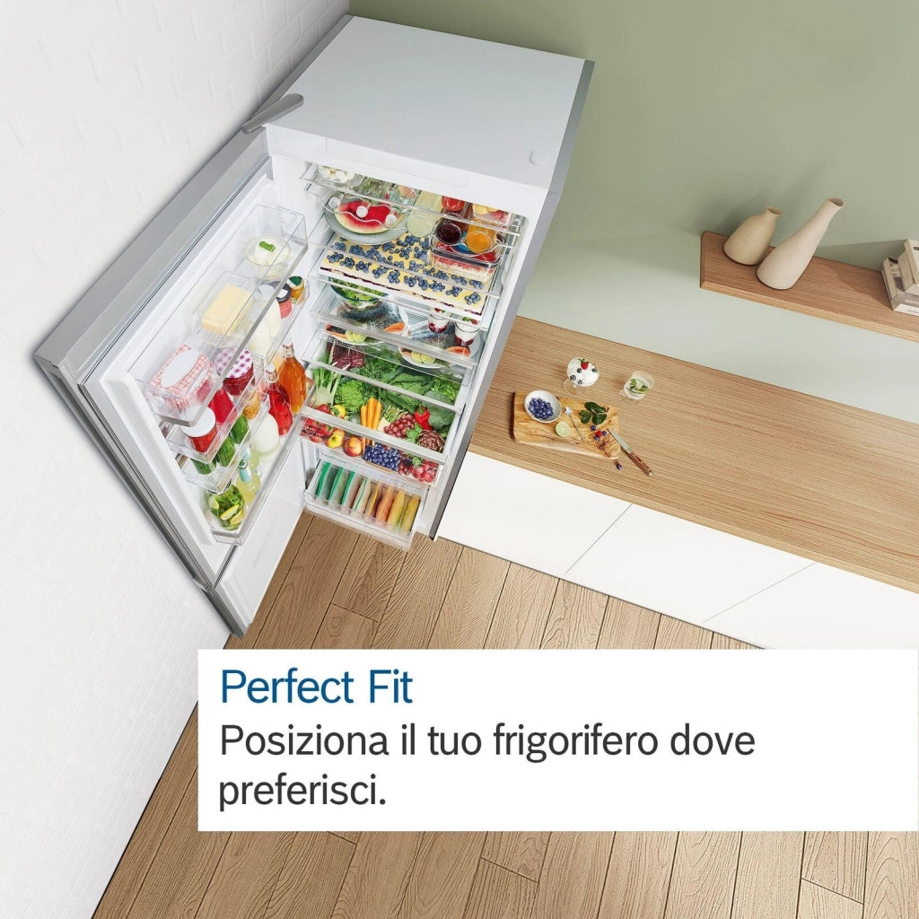 Bosch Serie 4 KGN392LDC frigorifero con congelatore Libera installazione 368 L D Acciaio inox
