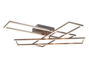 Plafoniera LED, metallo, nichel opaco, 66x10x60 cm, Corso