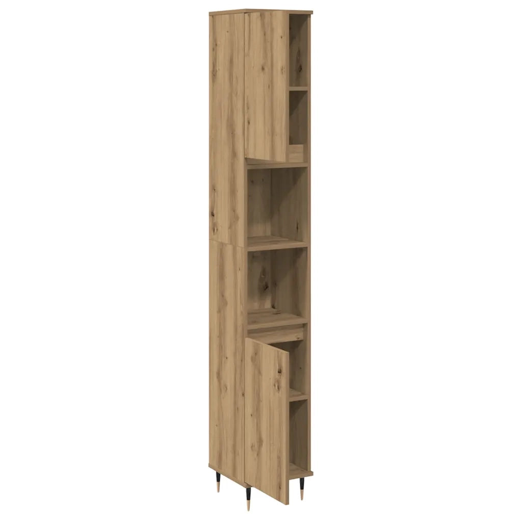 Armadietto Bagno Rovere 30x30x190 cm Legno Multistrato 857197
