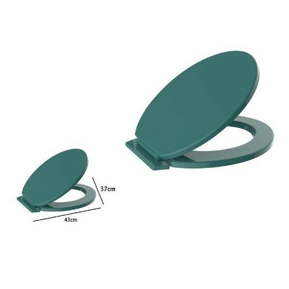 Trade Shop - Sedile Coprivaso Wc Water Copriwater Bagno In Pvc Universale Verde Scuro 59024 -