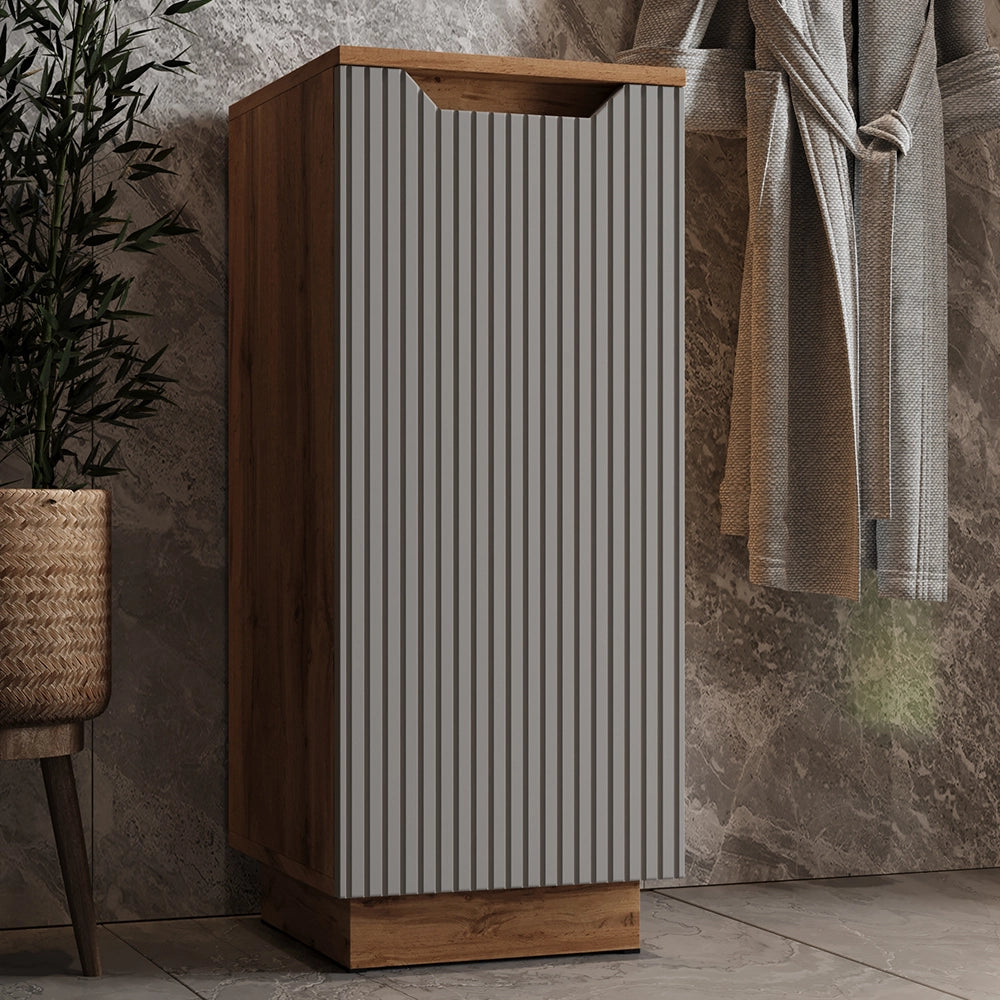 Vicco mobiletto bagno Rovere/grigio a righe 33.4 x 81.9 cm