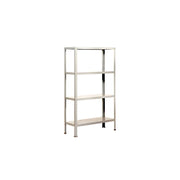 Scaffale in metallo Simon Rack con viti colore bianco 4 ripiani 1600x800x300 mm Made in Spain