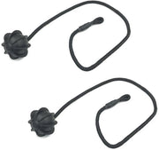 Cordone per penne - 2 pezzi - Materiale: gomma/ABS - Nero - Corda per pannelli di cappelli - Sostenibile - Facile da installare