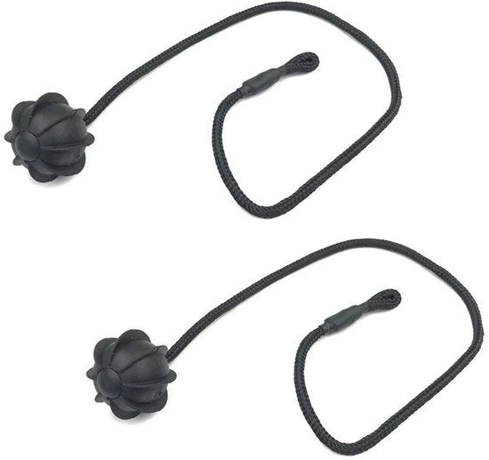 Cordone per penne - 2 pezzi - Materiale: gomma/ABS - Nero - Corda per pannelli di cappelli - Sostenibile - Facile da installare