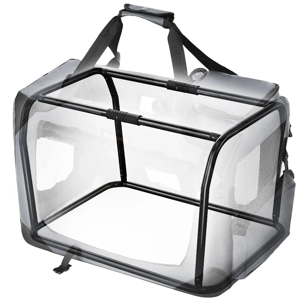 Trasportino per animali domestici/borsa per spedizioni/trasportino pieghevole per cani 60 x 40 x 40 cm grigio 12_0004768