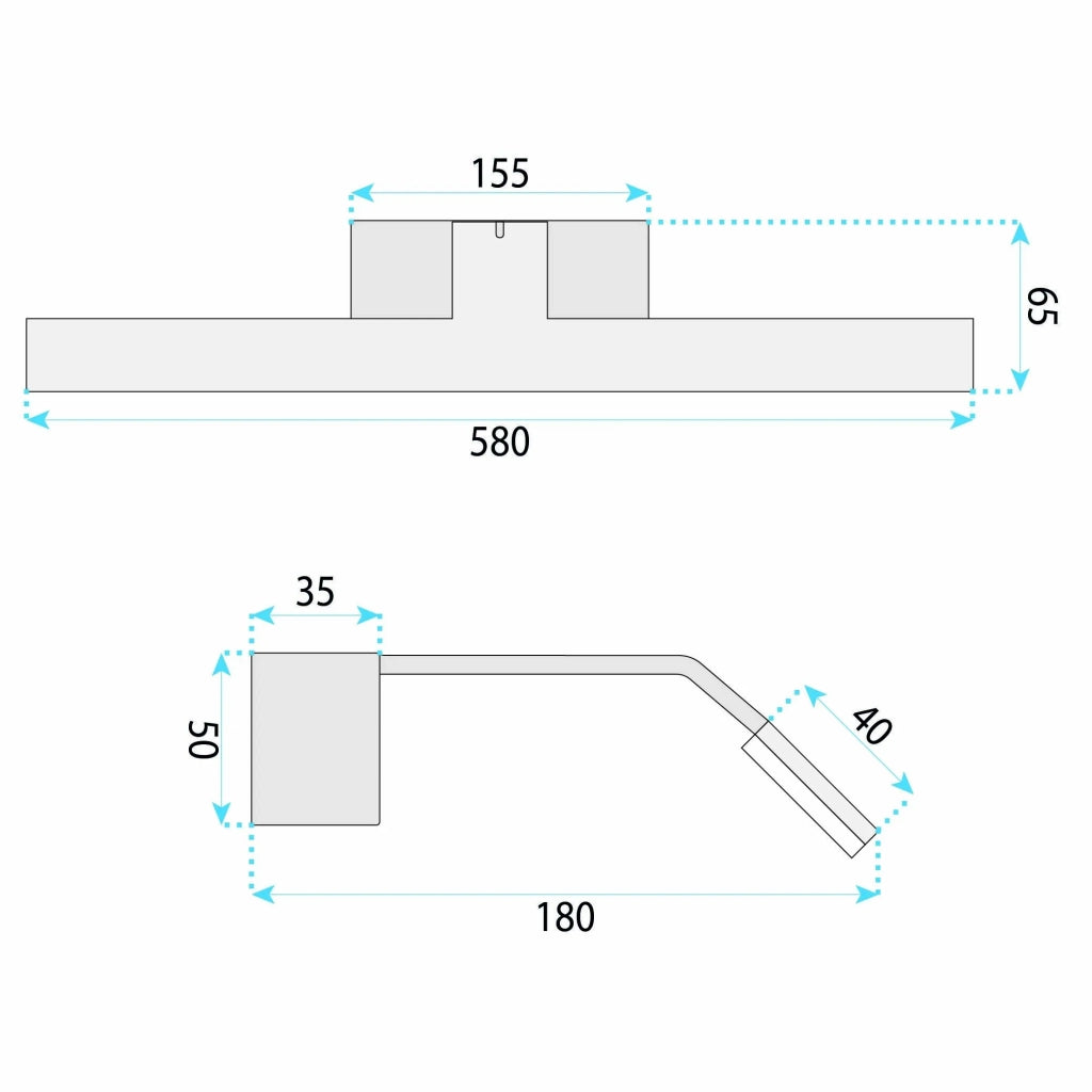 Applique Da Bagno Led Swe002-1w 58cm Chrome