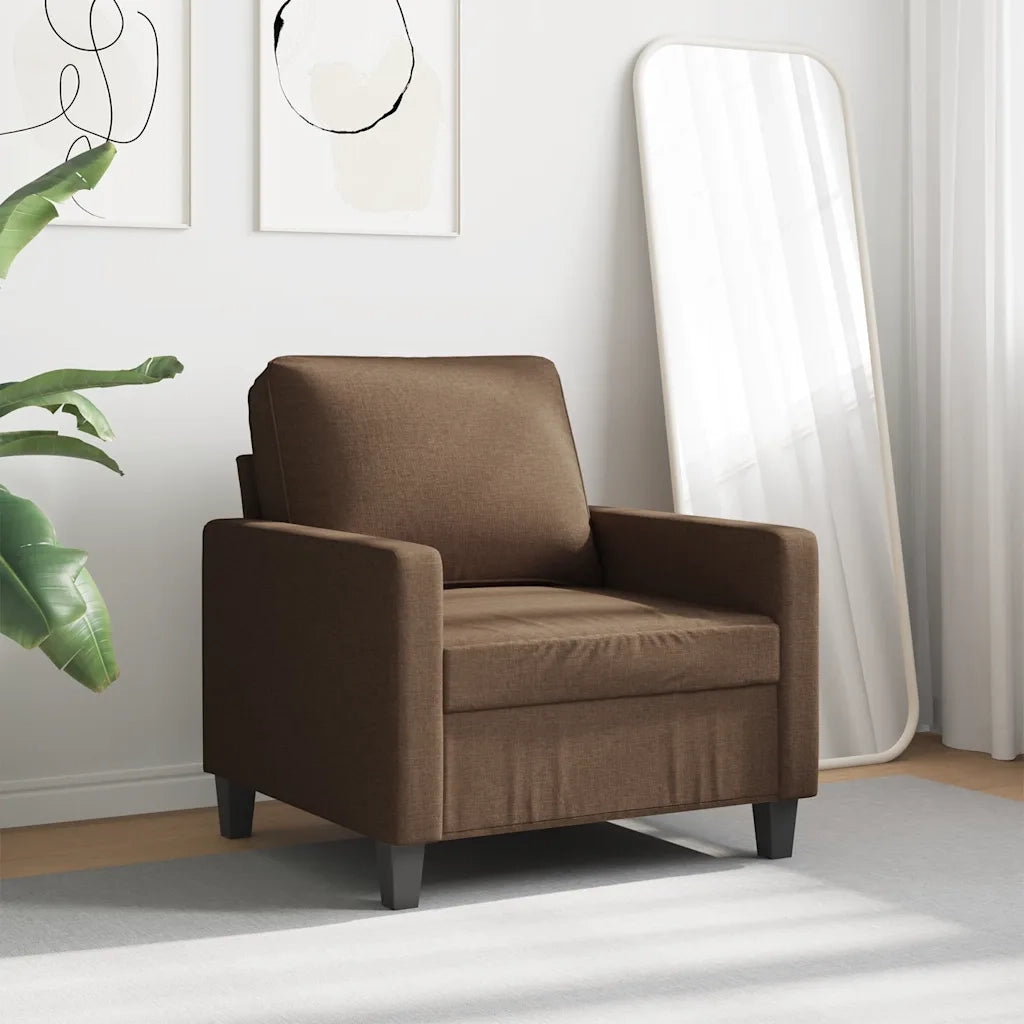 Poltrona-Divano Sedia-Poltroncina Marrone 60 cm in Tessuto 751631