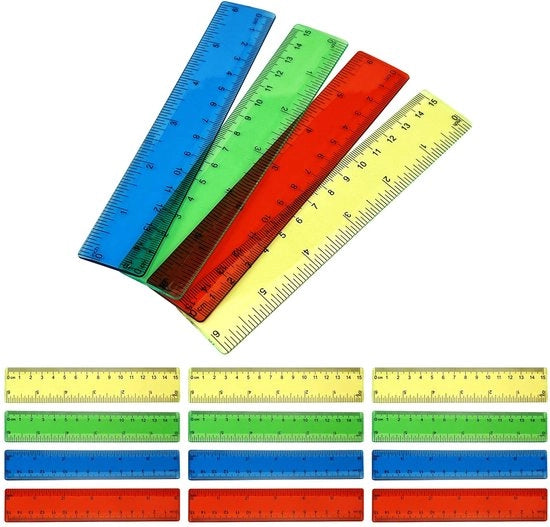 Misuratore Flexibile 15,6 cm - Tavola di Misura - Precisione Garantita - Utile per Studenti - 1 Unita - Righello