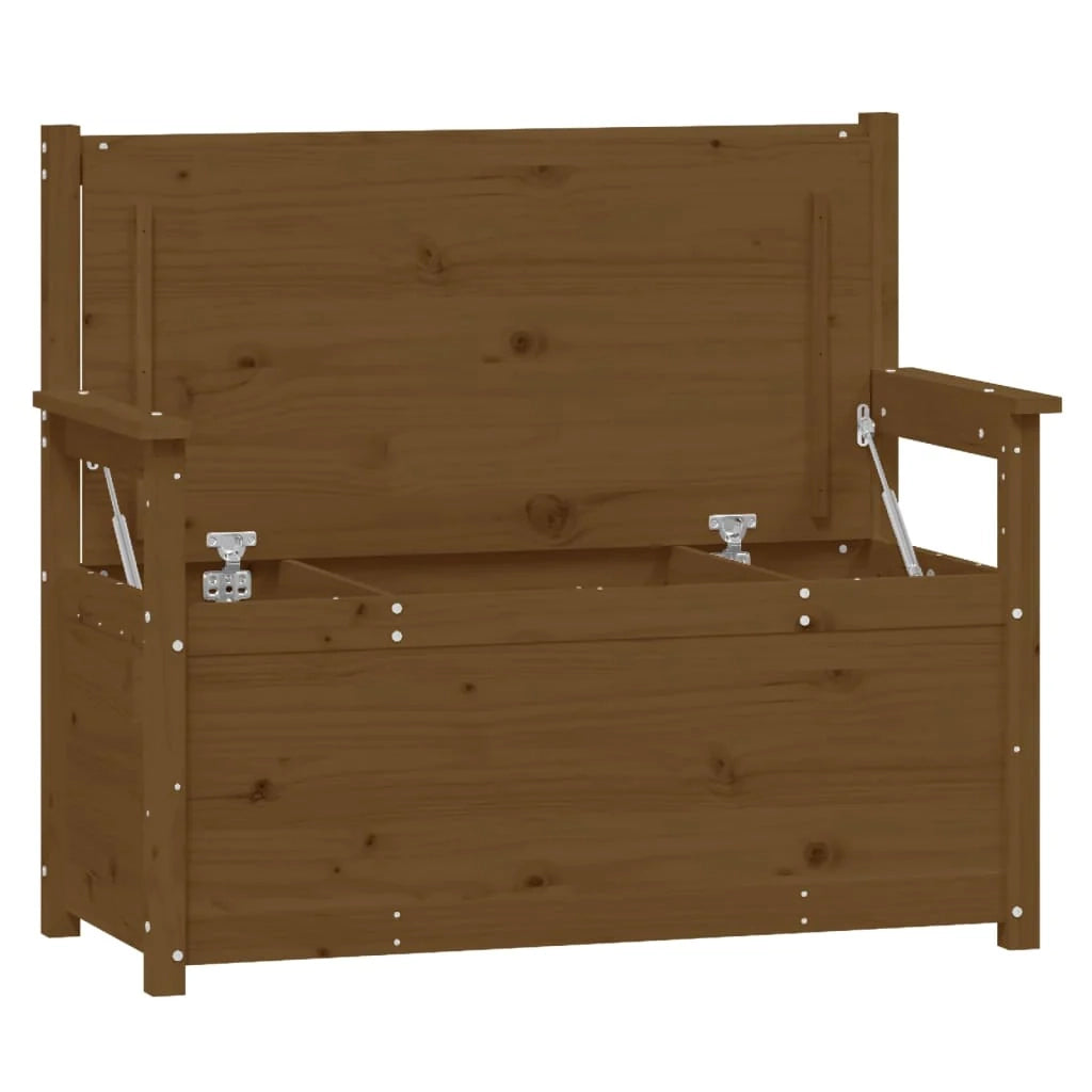 Panca 112,5 x 51,5 x 96,5 cm legno di pino massello marrone miele 02_0010519