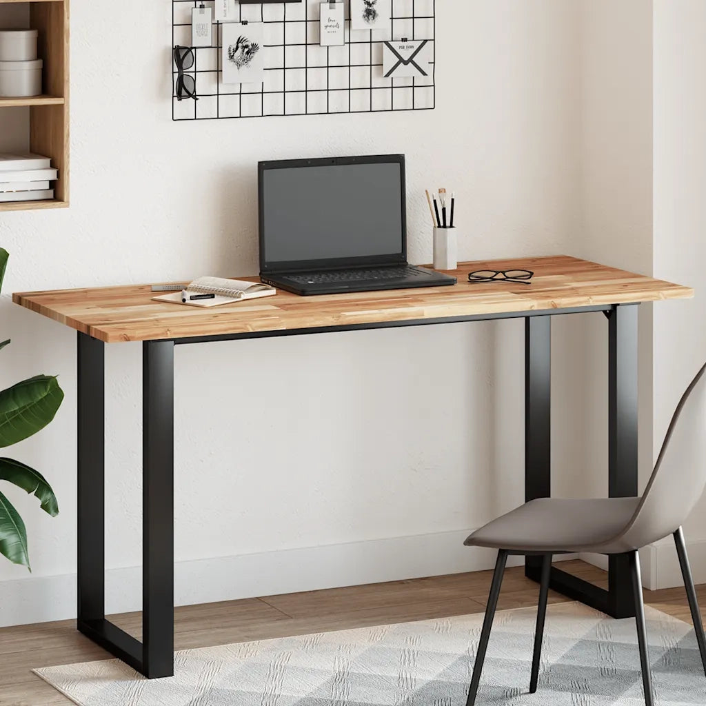 vidaXL Piano Tavolo Rettangolare 140x60x2cm Legno Massello di Acacia