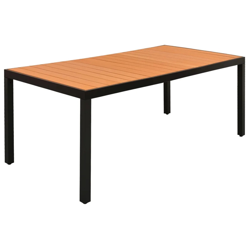 Set da Pranzo da Giardino 9 pz Nero e Marrone 3060081