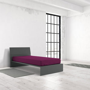 Lenzuolo Sotto con Angoli ed Elastico Tinta Unita Fucsia Matrimoniale Maxy