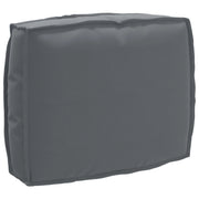 Cuscino per Pallet per Schienale Antracite 50x40x12 cm Tessuto Oxford