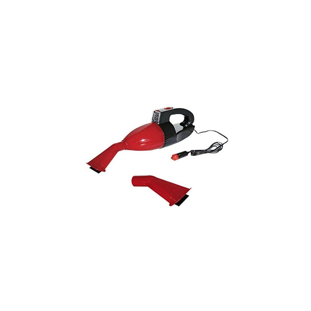 Trade Shop - Mini Aspirapolvere Da Auto Con Presa Accendisigari E Luce Rosso 12v Pulizia -