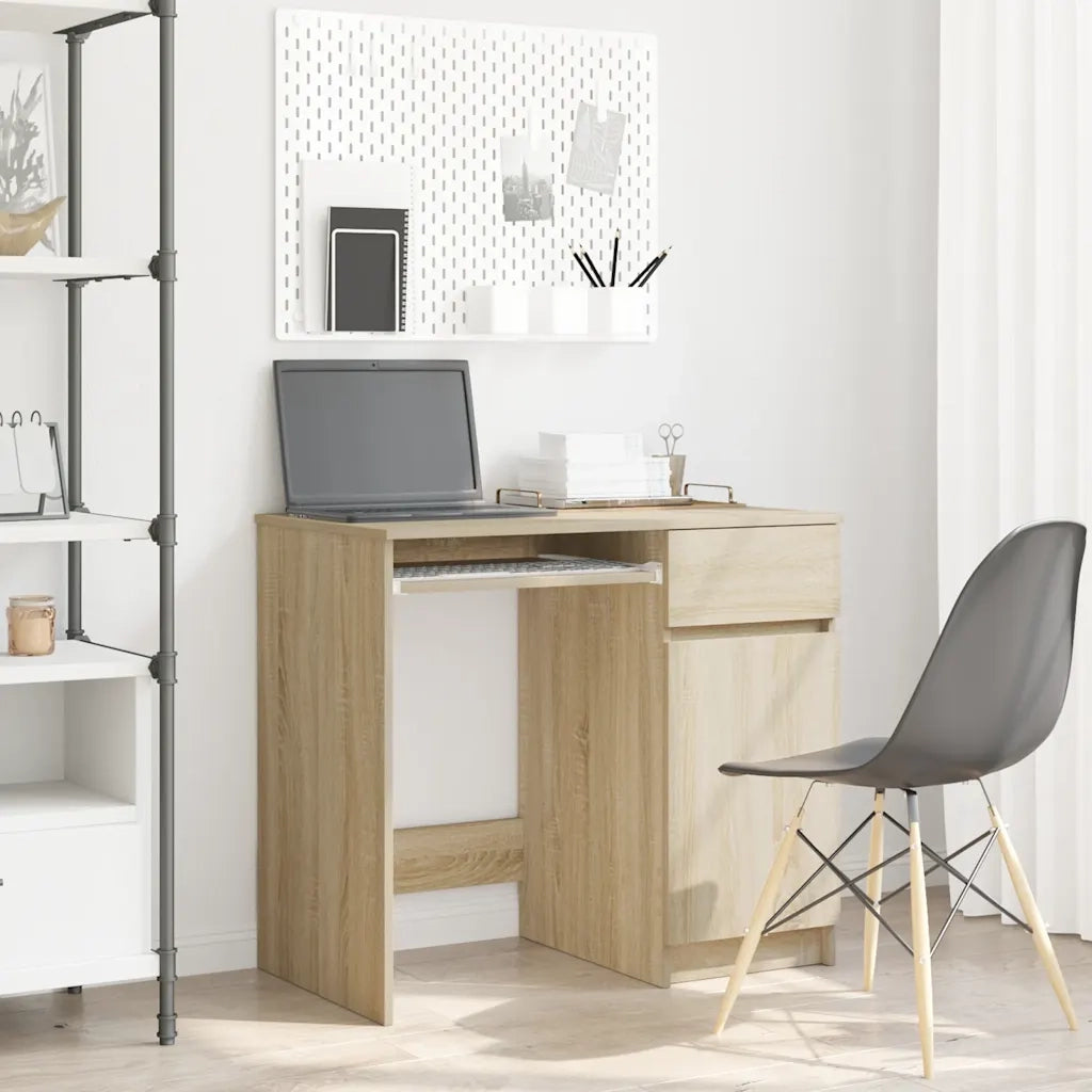 vidaXL Scrivania Rovere Sonoma 86x49x76 cm in Legno Multistrato