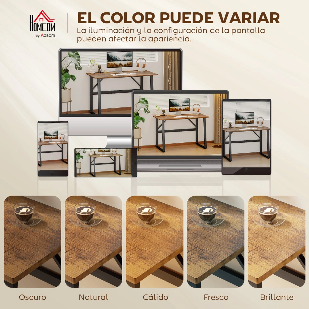 Scrivania in Legno Rovere con Cassetti ¨C zephmum ¨C Marrone 120x60x76 cm