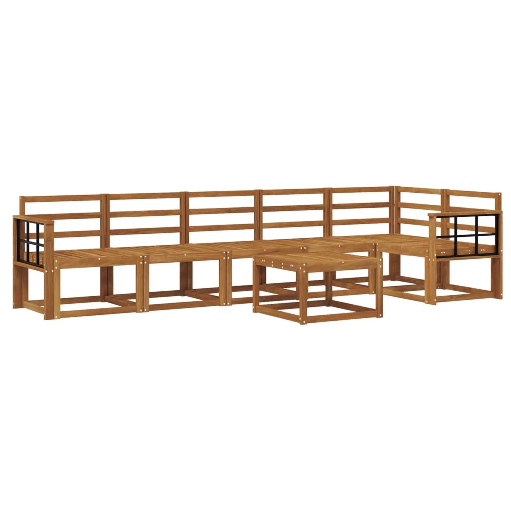 Set di divani da esterno 7 pcs Naturale