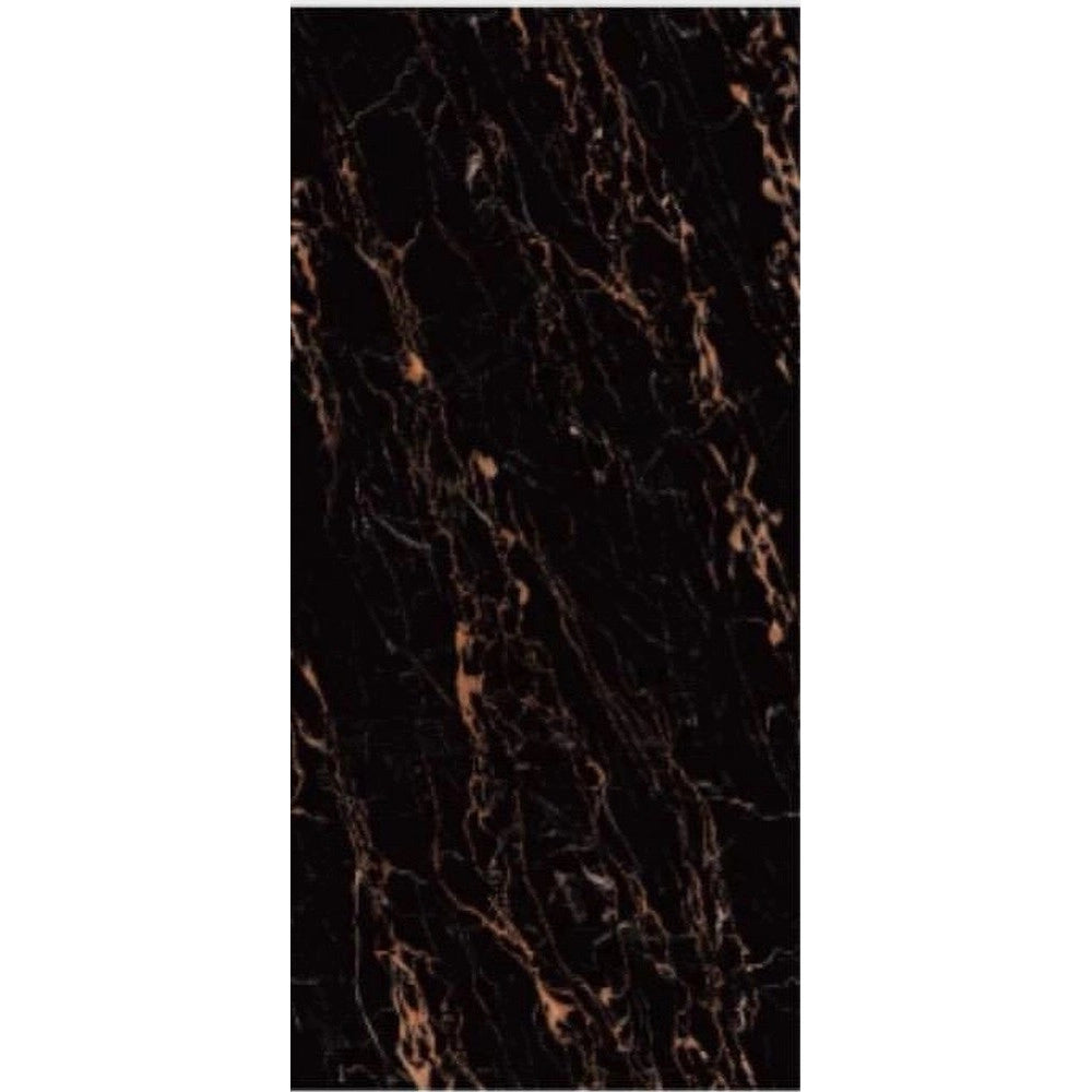 Trade Shop - Pannello Adesivo Effetto Marmo Nero Venature Pareti Paraschizzi 300x60 Cm Stanza -