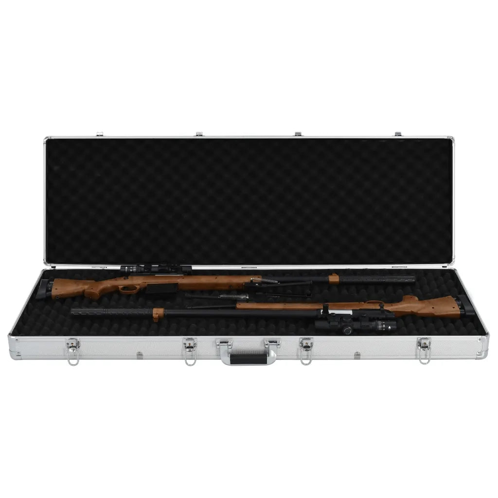 Custodia per Pistola Argento 118x38x12 cm in Alluminio 91862