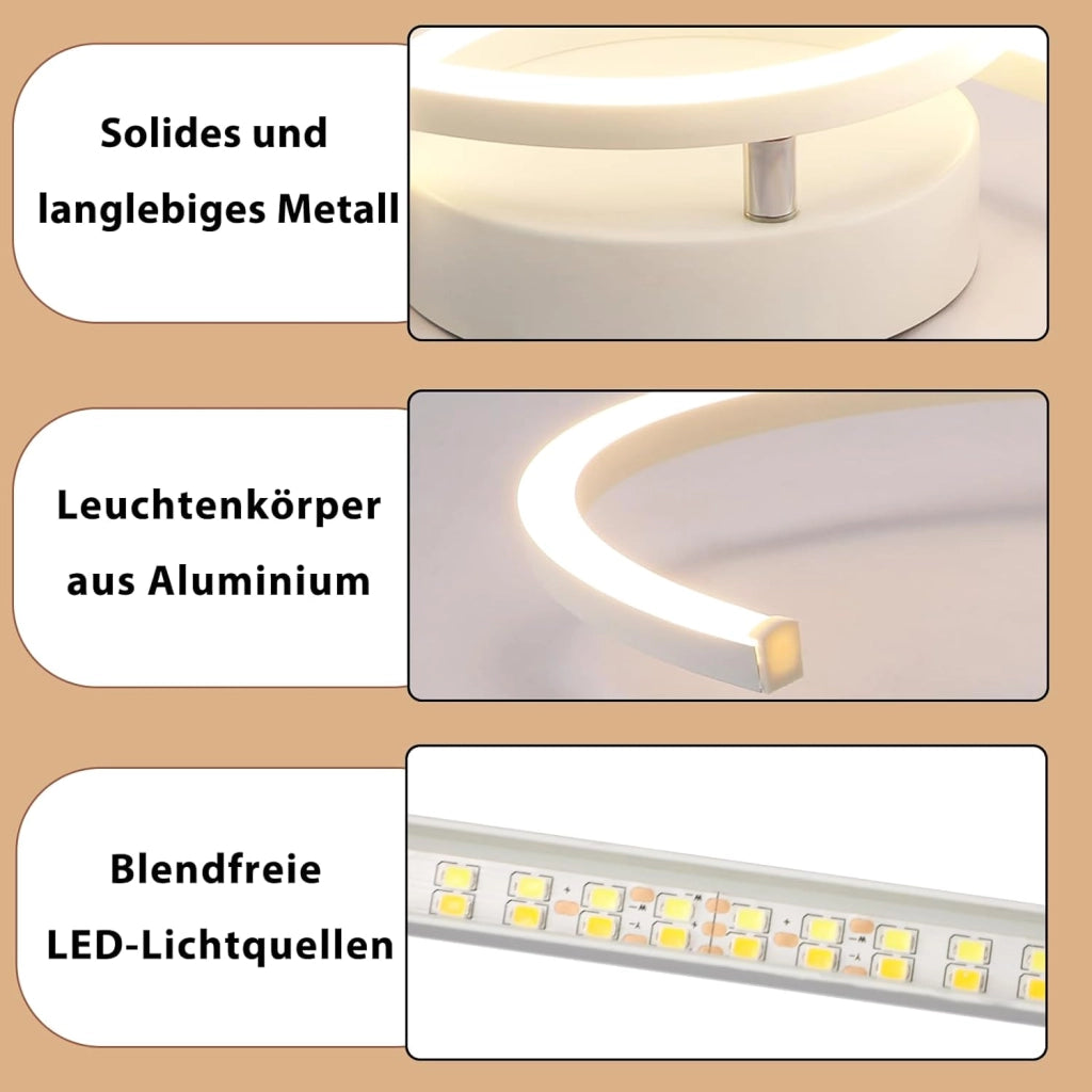 ZMH Lampada da soffitto plafoniera LED moderna 24W 3000K luce calda per soggiorno camera letto