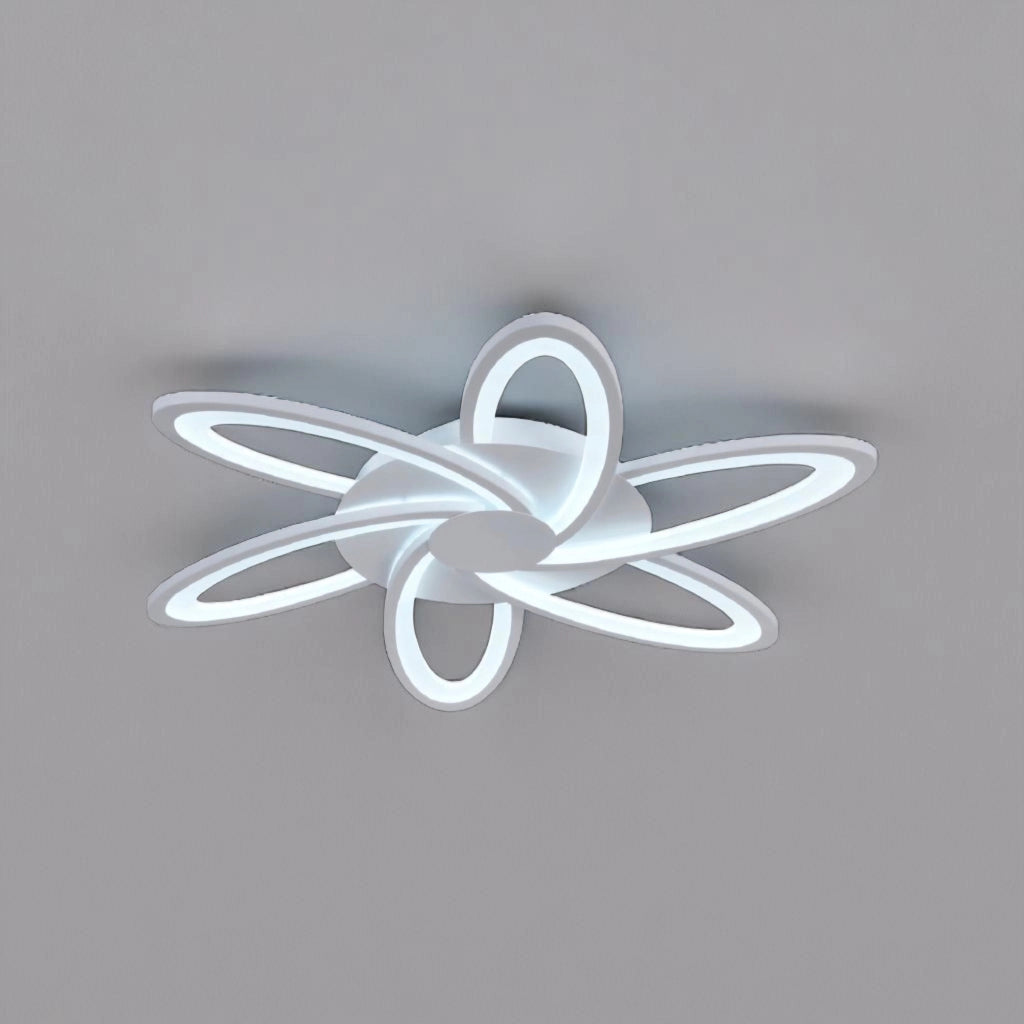 Plafoniera LED Soffitto 59W Design Artistico, 4720 Lumen, Luce Calda, Fredda, Naturale, Fascio 300°, Alluminio Bianco e ABS, Moderna per Salotto e Camera