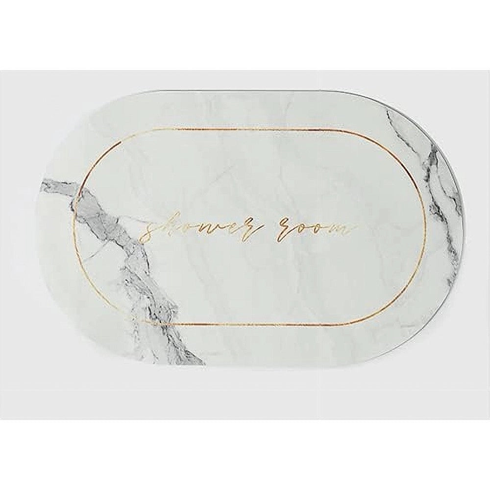 Trade Shop - Tappeto Assorbente Antiscivolo Asciugatura Rapida Bagno Vasca Doccia 38x58cm 87226 -