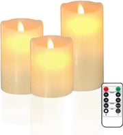 Faccia di candela LED - Fiamma lampeggiante - Candela vera a cera - Candela LED senza fiamma - Luminarie da tavolo - Comando a distanza - Matrimoni - Feste - Natale - Arredamento domestico - Bianco caldo