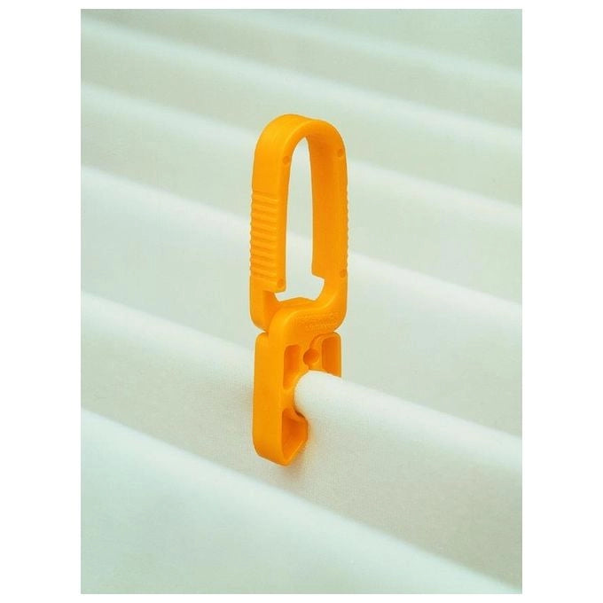 Foppapedretti Clothy Pegs - Set da 12 mollette stendipanni in nylon Mono Splitblocco, 10×20×70 mm, compatibile per uso indoor-outdoor, confezione rosso-Bianco-giallo, senza molla