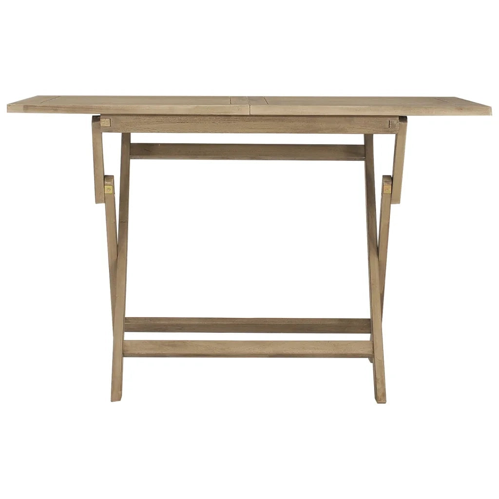 Tavolo da Giardino Pieghevole Grigio120x70x75 cm Massello Teak 362763