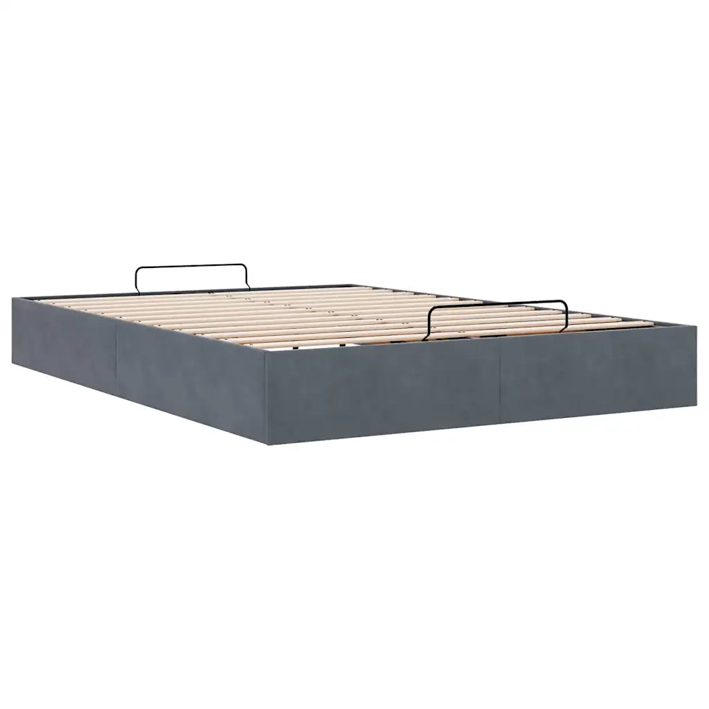 Struttura Letto Pouf senza Materasso 140x200 cm in Velluto 3310968