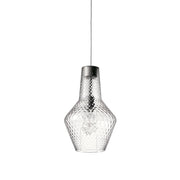 Romeo sospensione ø.250x3180mm. 1xe27 70w hs-ip20-ver.grigio, vtr.trasp.
