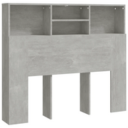 Testiera con Contenitore-Testata del letto Grigio Cemento 120x19x103,5 cm