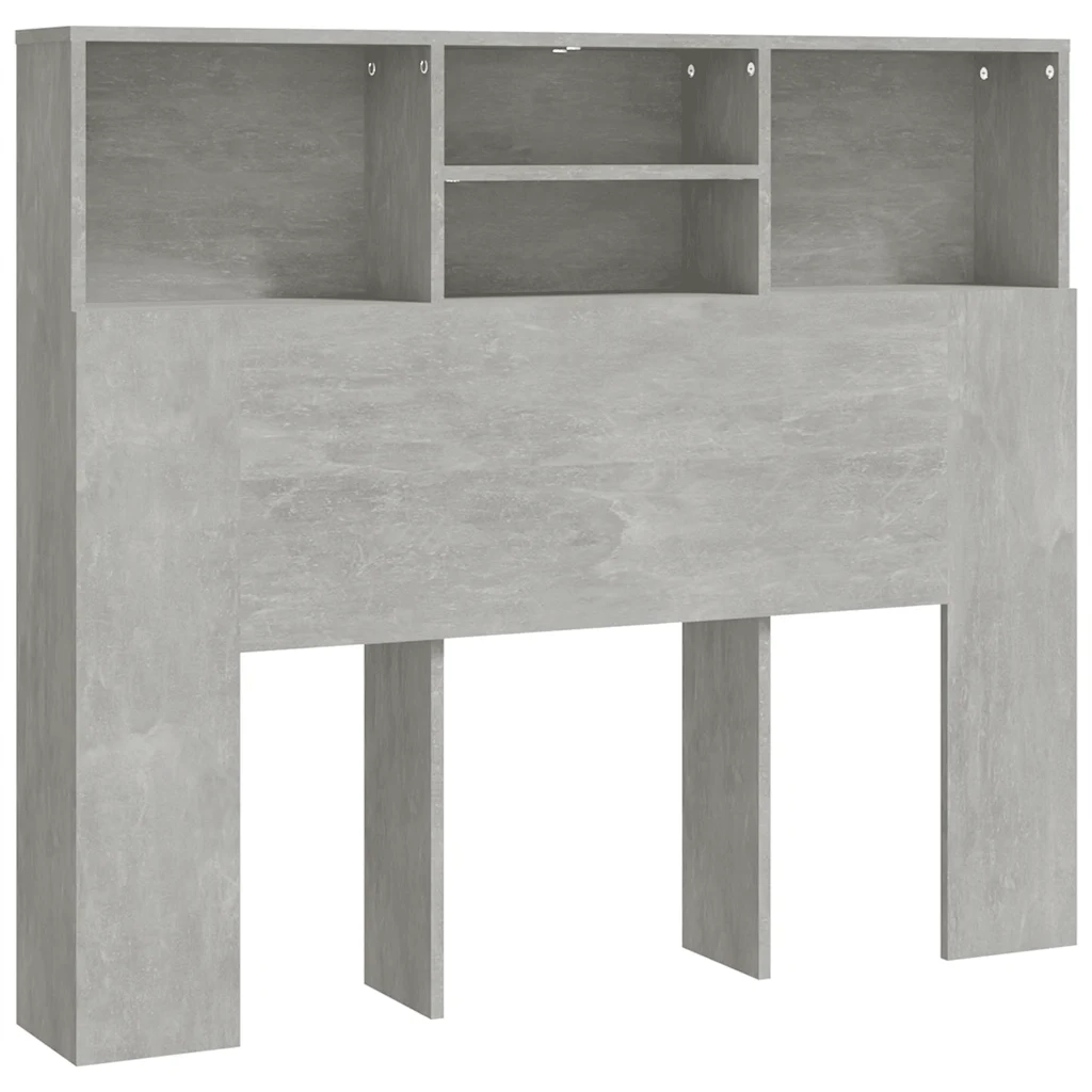 Testiera con Contenitore-Testata del letto Grigio Cemento 120x19x103,5 cm
