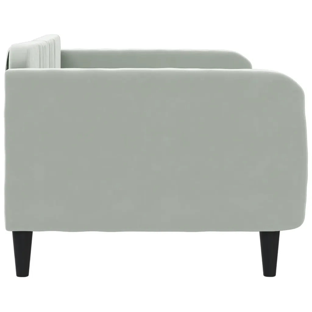 Letto da Giorno Grigio Chiaro 100x200 cm in Velluto 354093
