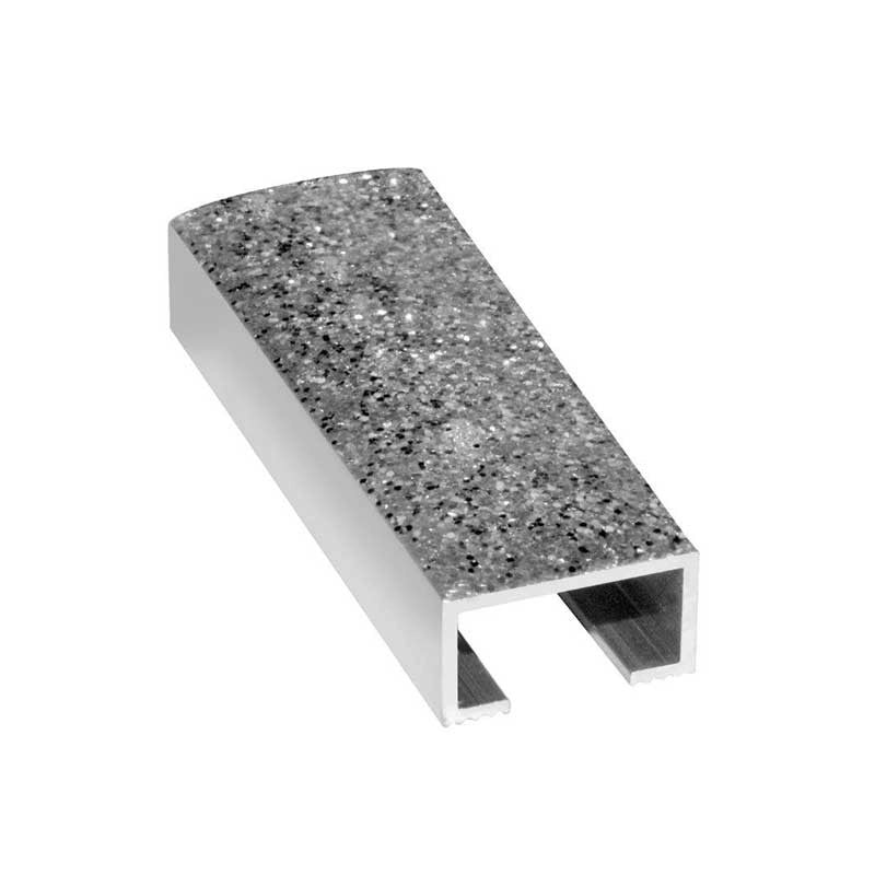 Listello testa piatta in alluminio glitterato colorato 2 metri : Modello - 10X8MM, Colore - Argento