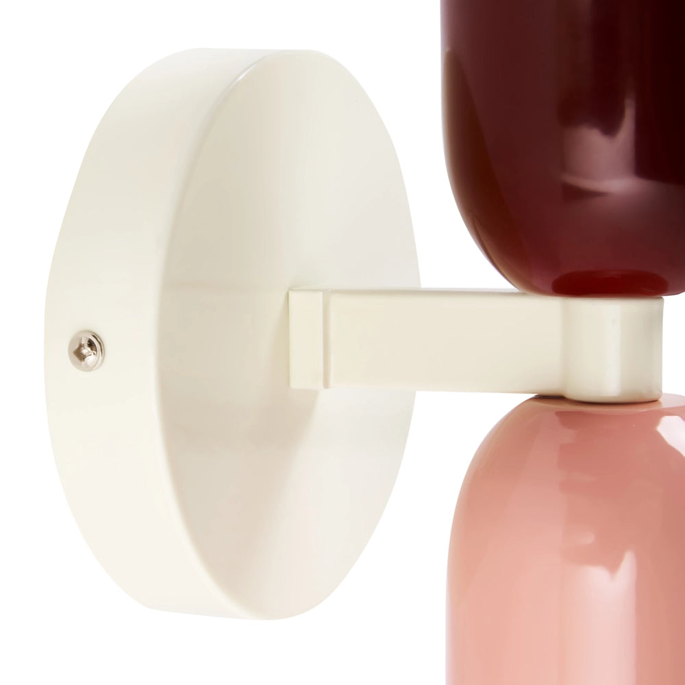 Set di 2 lampade da parete a due luci Up-Down Scones multicolore
