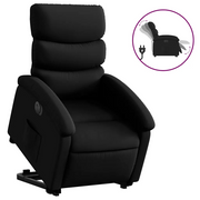 Poltrona | Sedia Relax Alzapersona Reclinabile Elettrica Nera in Similpelle