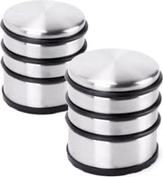 2 x fermespazi per porte - acciaio inossidabile - diametro 8,6 cm - altezza 8 cm - tampone per porte solido - 1,1 kg - porte pesanti - anelli in gomma di alta qualità - protezione
