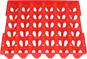 Piattaforma per uova in plastica da 30 celle - contenitore per uova - conservazione - trasporto - uso domestico - piattaforma per uova in plastica da 30 celle - adatta per - rosso