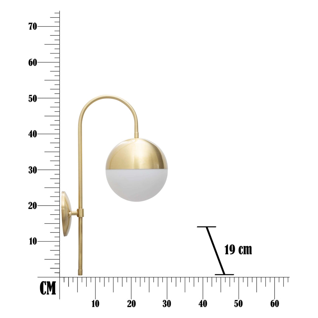 Haines, Lampada da Parete Necessaria 1 Lampadina, oro