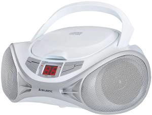 Majestic stereo lettore cd portatile ah-1262 cd white/silver - 111262