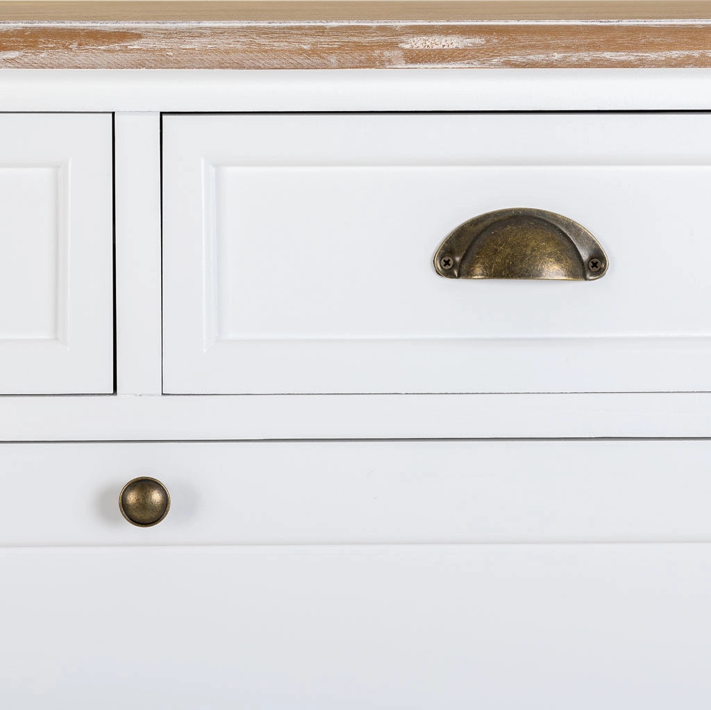 Scarpiera in legno bianco 80x120,5x33