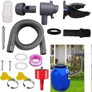 Set di connettori per la raccolta dell'acqua di pioggia - adatto per tubi di scarico della pioggia da 70-110 mm - con accessori di montaggio
