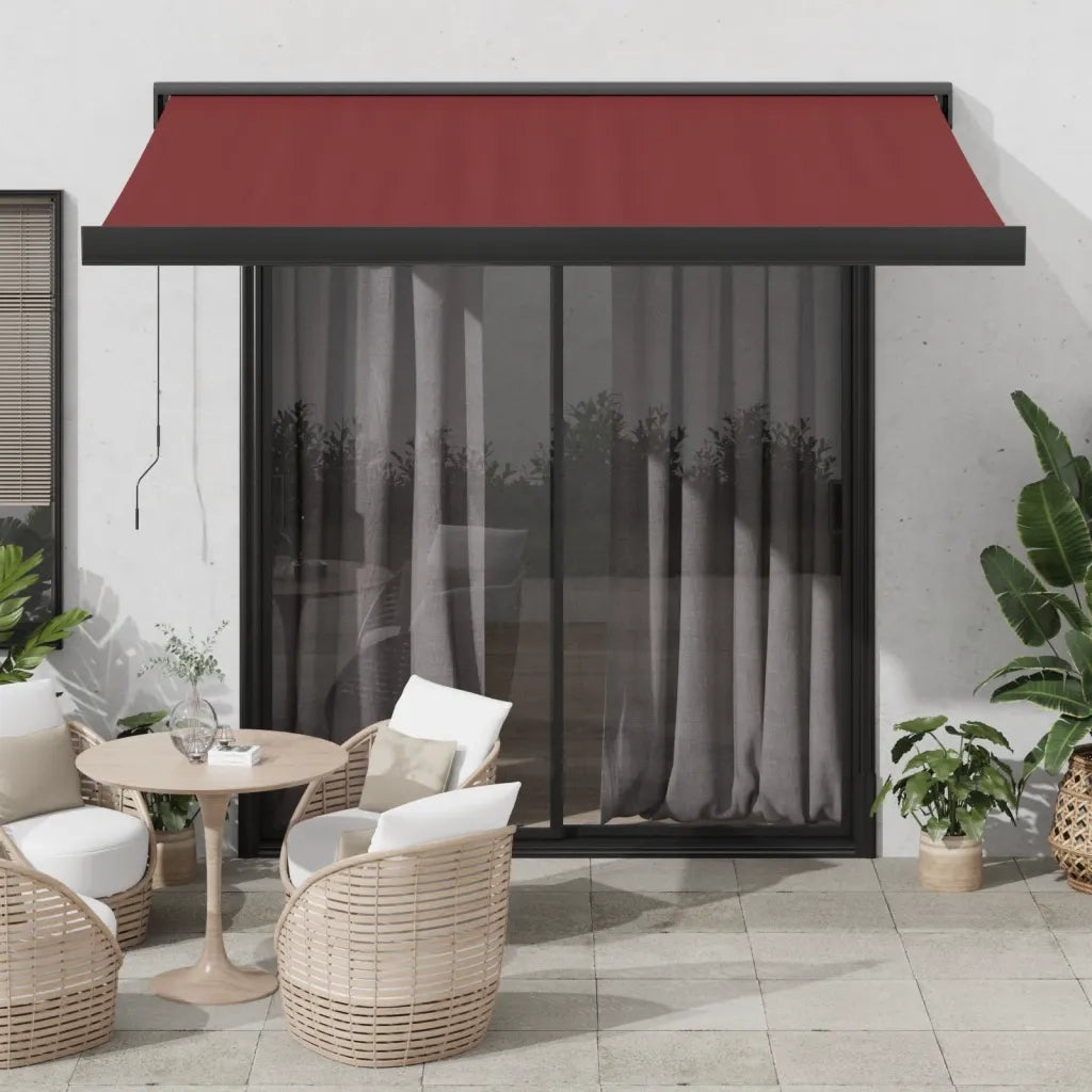 Tenda da Sole Retrattile Manuale Bordò 350x250 cm 3215319