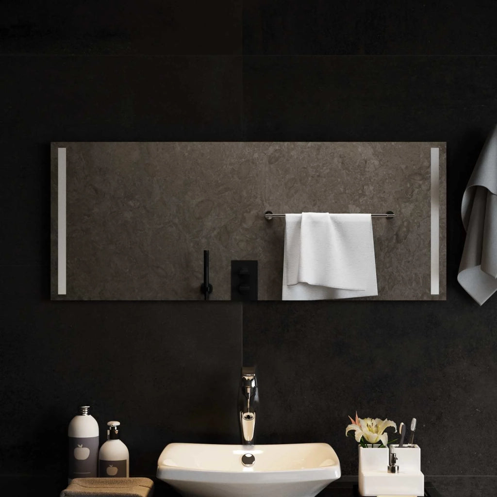 Specchio da bagno LED Trasparente 100 x 40 cm vetro temperato 42045803