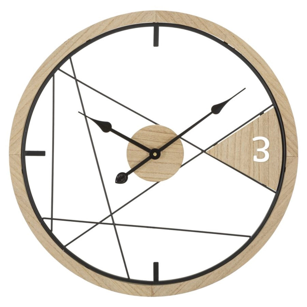 Orologio da Parete VKH261, Marrone, Metallo, 60x2,5x60 cm