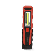 Torcia da lavoro ricaricabile a LED da 4W 300lm con gancio e magnete Nero / Rosso Nedis