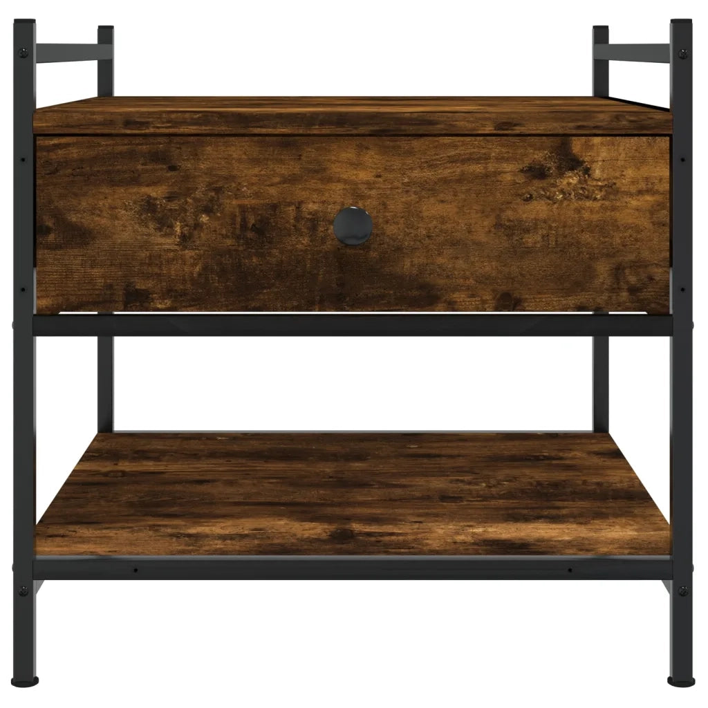 Tavolino da Salotto Rovere Fumo 50x50x50 cm Legno Multistrato 833967