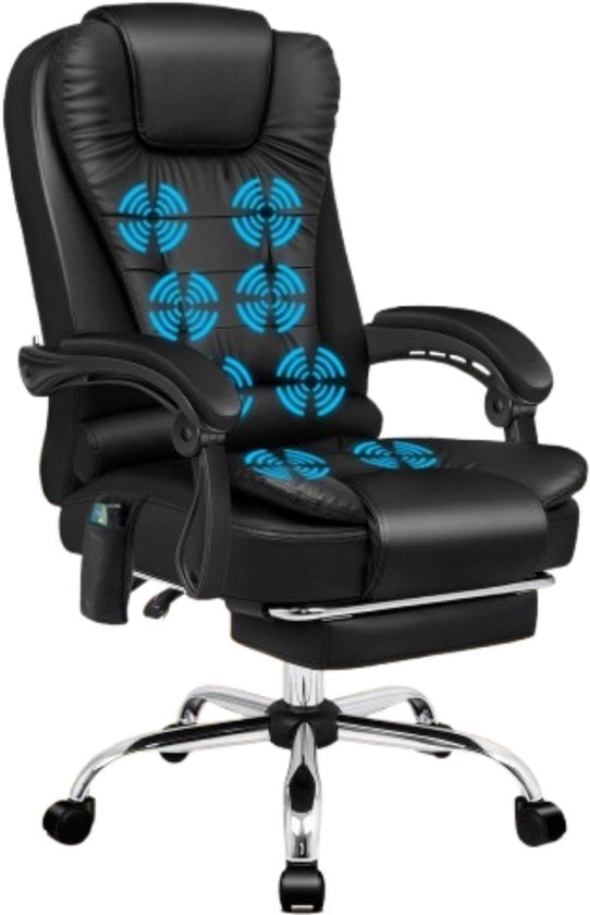 Sedia massaggi Shiatsu - Cuscino massaggiante - Apparecchio massaggiante - Nero