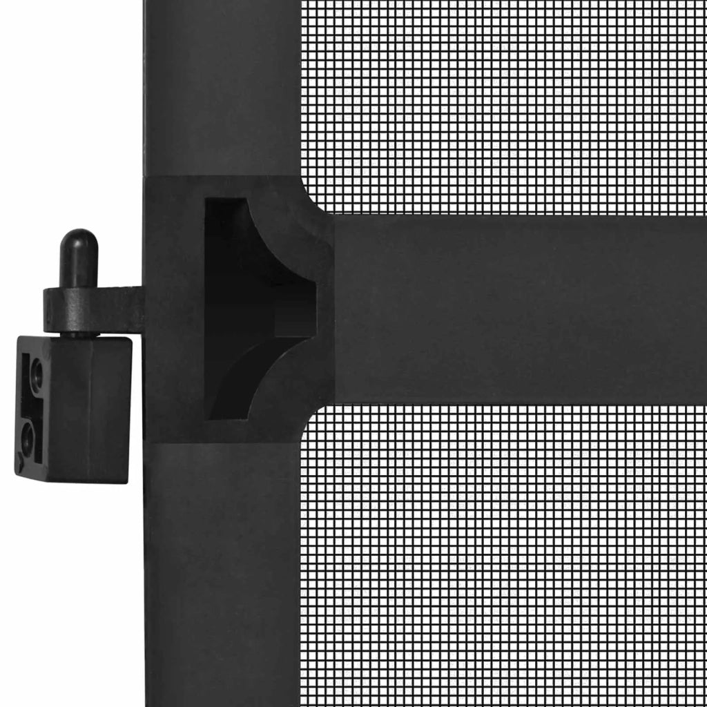 Schermo Insetti a Battente Antracite e Nero 120 x 240 cm CFW1540712